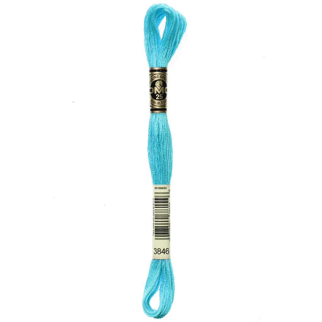 DMC 3846 Light Bright Turquoise - 6 Strand Embroidery Floss